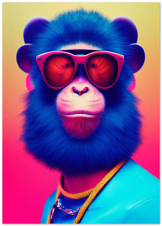 Monkey portrait - @Artnesia