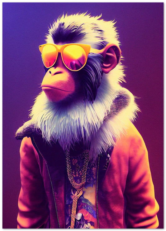 Cool monkey portrait - @Artnesia