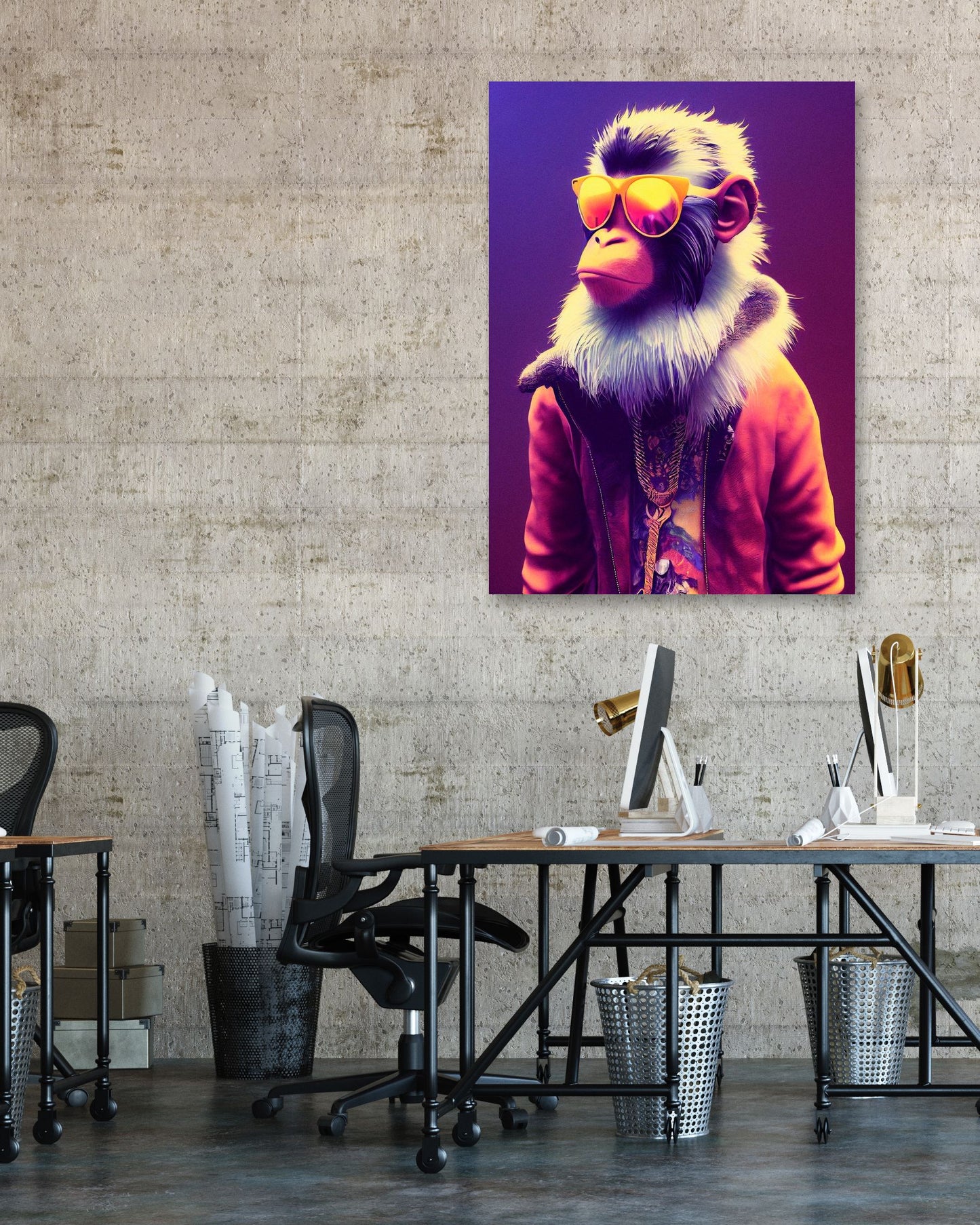 Cool monkey portrait - @Artnesia