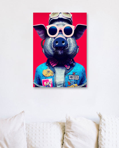 Cool Boar portrait - @Artnesia