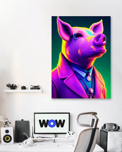 Pig portrait - @Artnesia