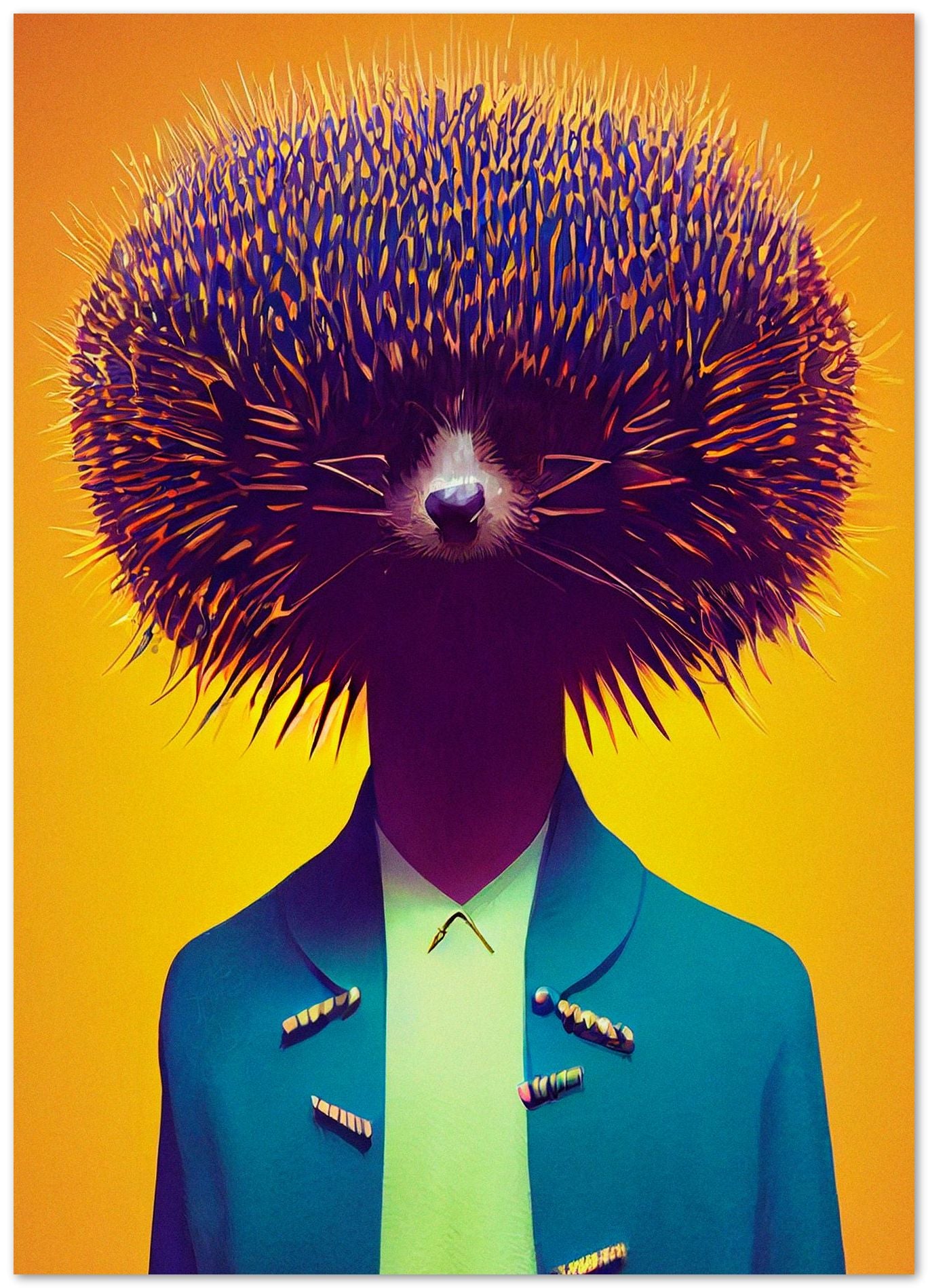 Porcupine portrait - @Artnesia