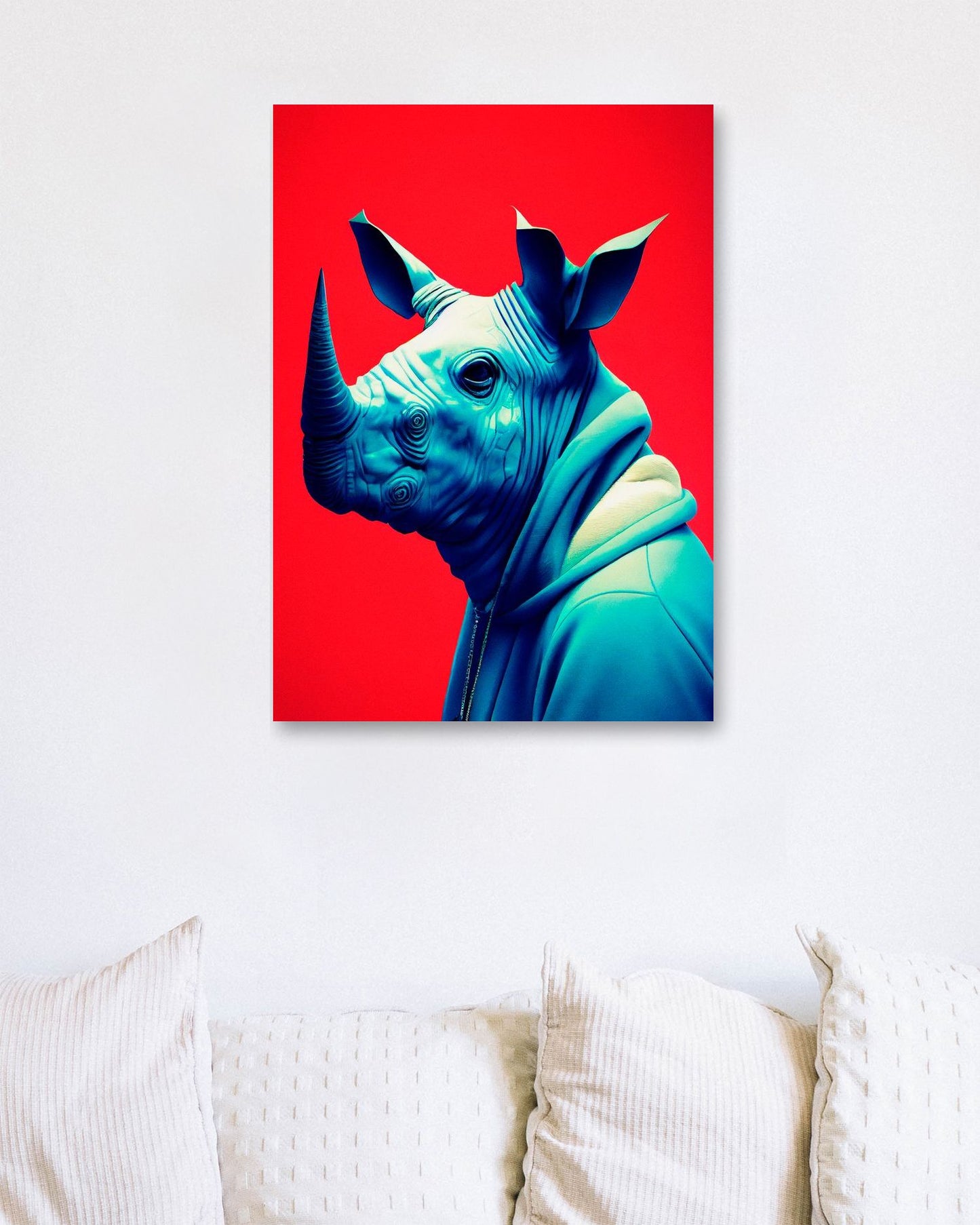 Rhinoceros portrait - @Artnesia