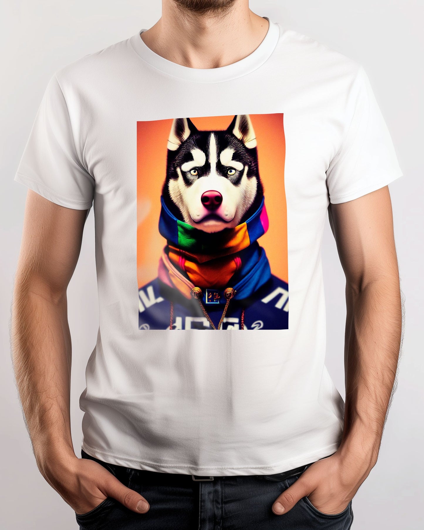 Siberian husky dog portrait - @Artnesia