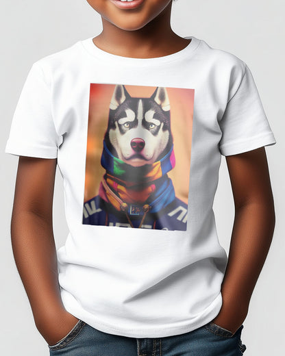 Siberian husky dog portrait - @Artnesia