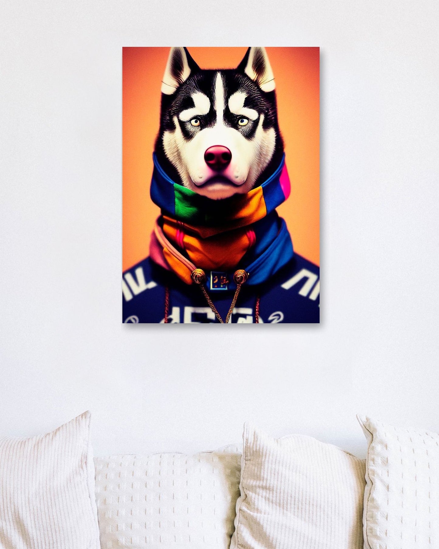 Siberian husky dog portrait - @Artnesia