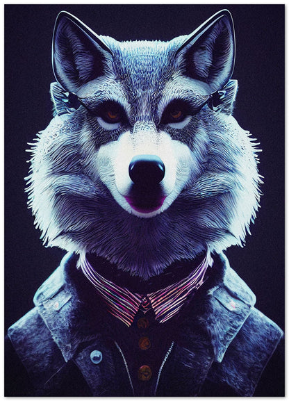 Snow wolf portrait - @Artnesia