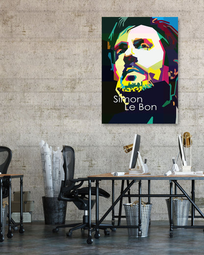 Simon Lebon Pop Art WPAP - @Artkreator