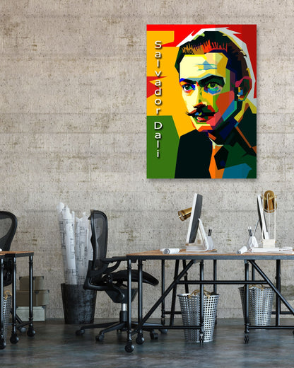 Salvador Dali Pop Art WPAP - @Artkreator