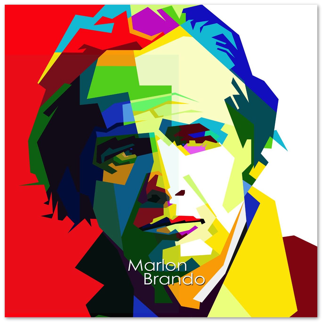 Marlon Brando Pop Art WPAP - @Artkreator