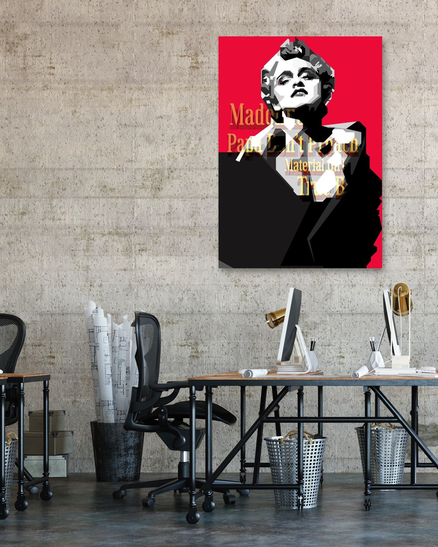 Madonna Blackwhite Portrait - @Artkreator