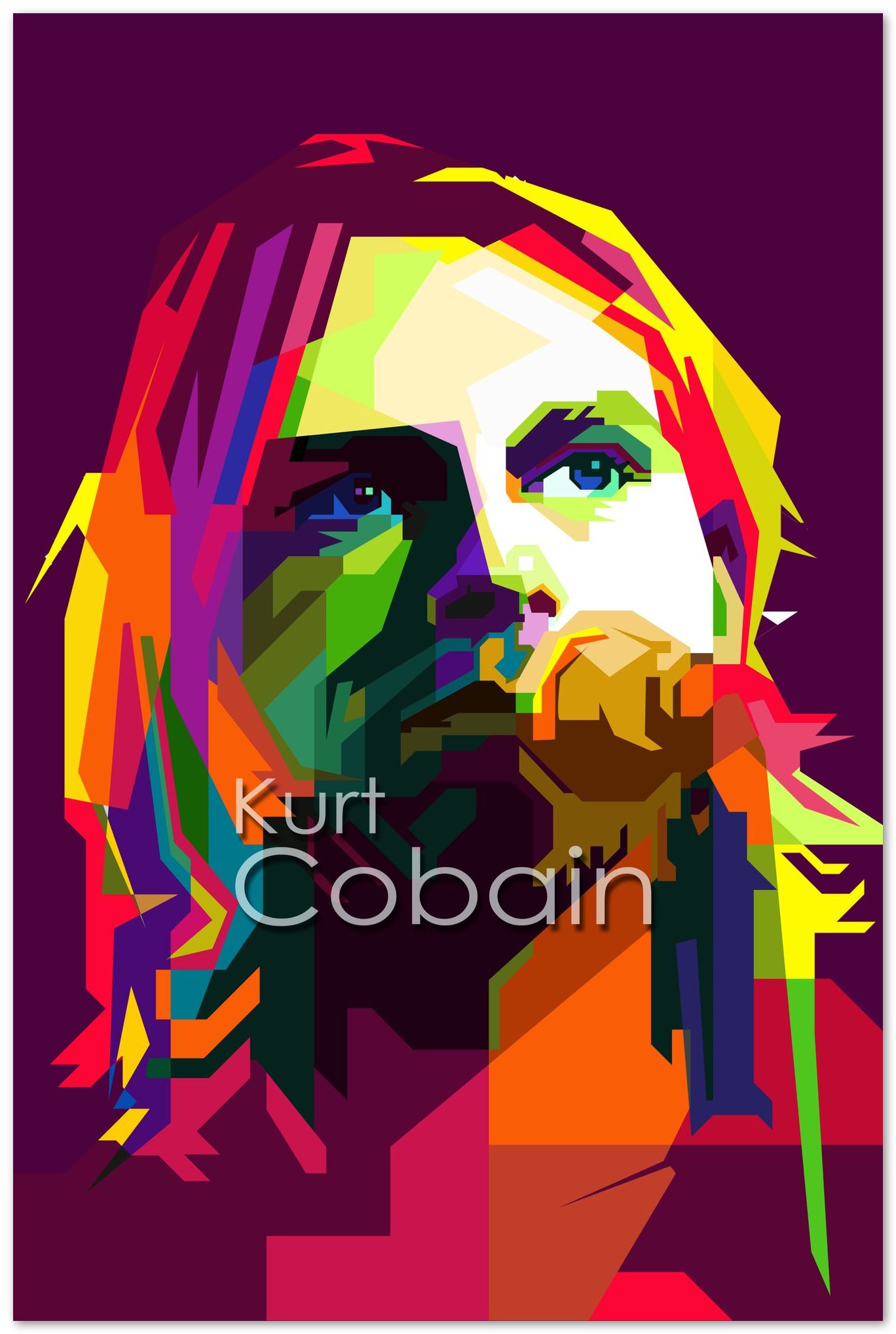 Kurt Cobain Pop Art WPAP - @Artkreator