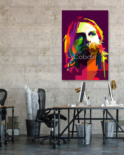 Kurt Cobain Pop Art WPAP - @Artkreator