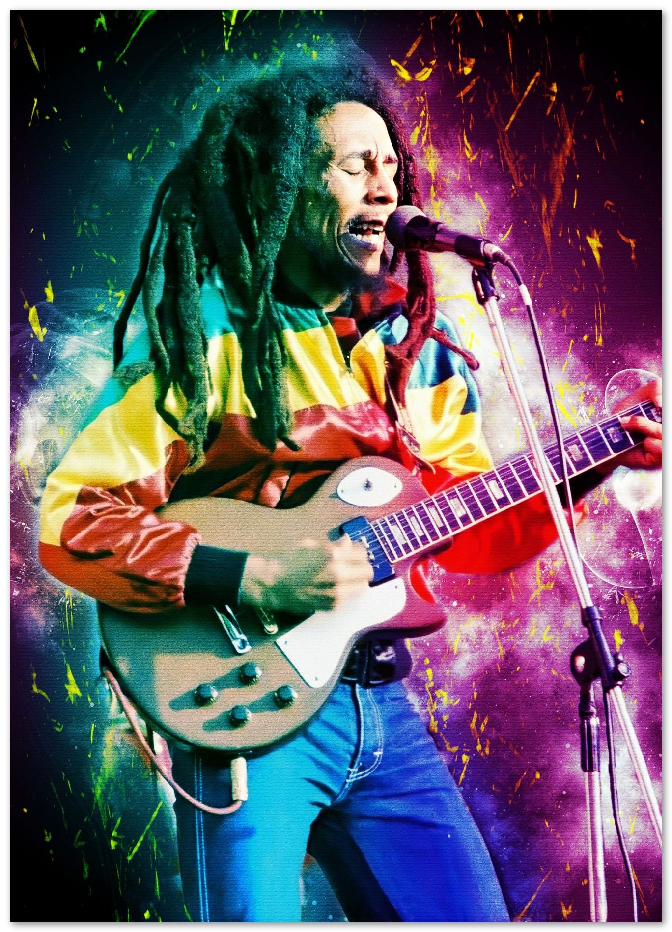 bob marley digital art - @Baracca