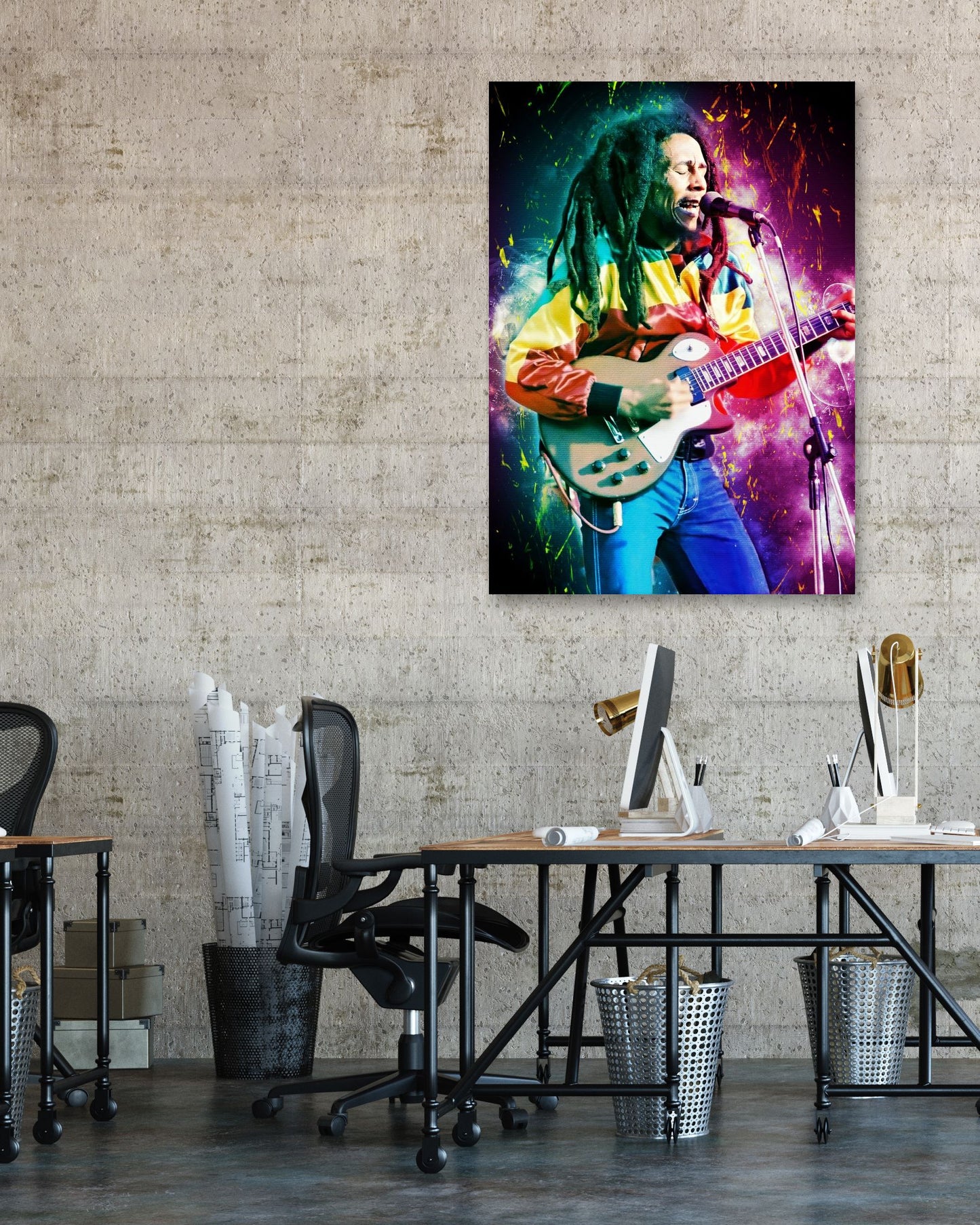 bob marley digital art - @Baracca