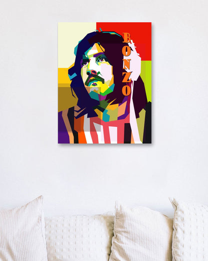 John Bonham Art Retro WPAP - @Artkreator