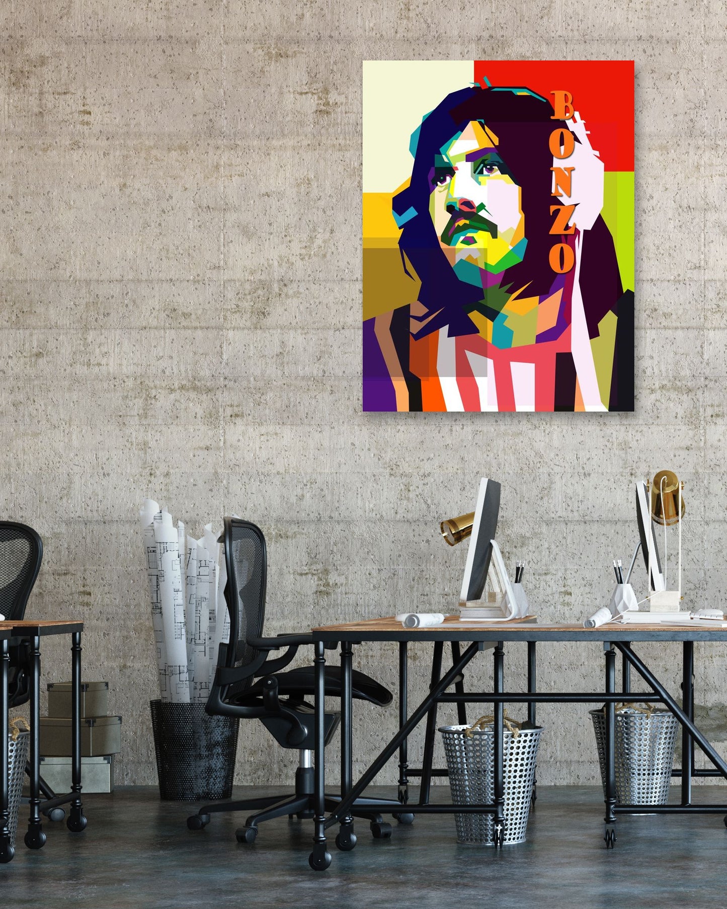 John Bonham Art Retro WPAP - @Artkreator