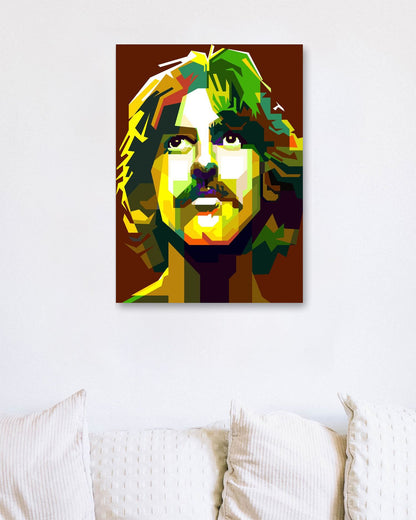 George Harrison Pop Art WPAP - @Artkreator