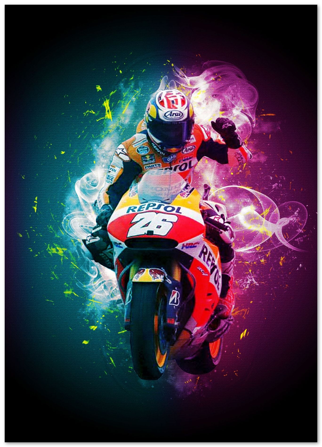 dani pedrosa the legend of motogp in digital art - @Baracca