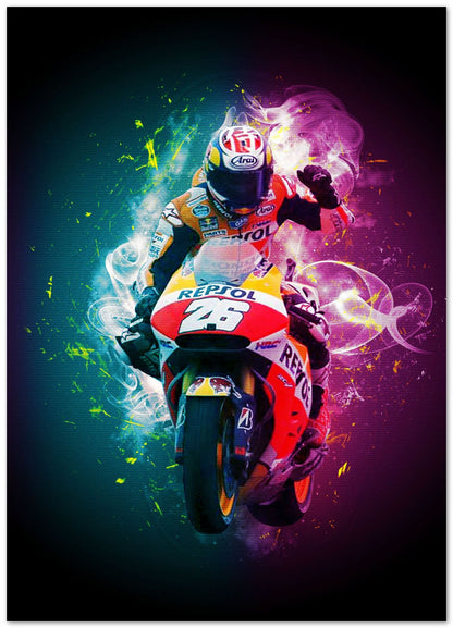 dani pedrosa the legend of motogp in digital art - @Baracca