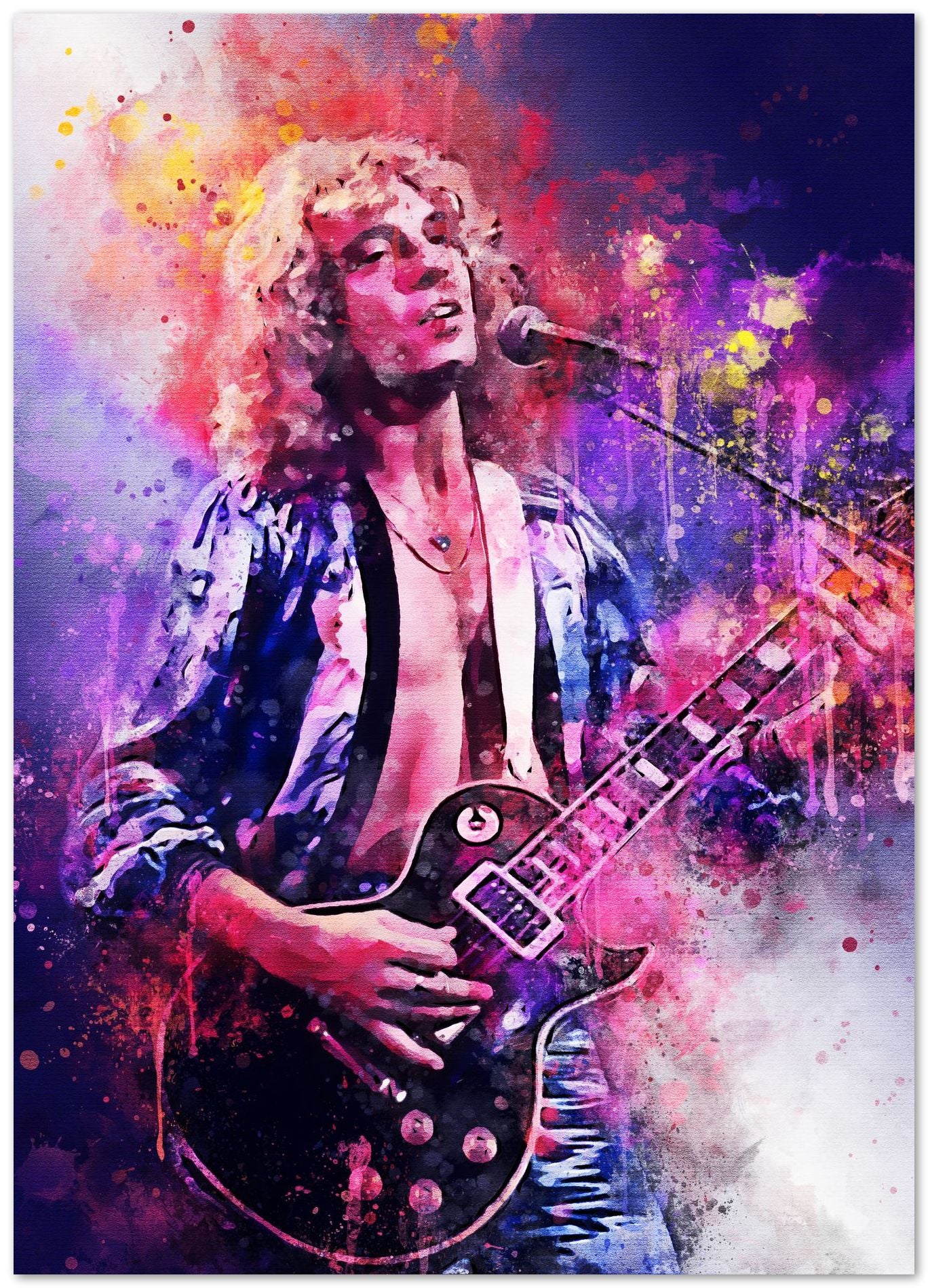 Peter Frampton in watercolors art - @Baracca