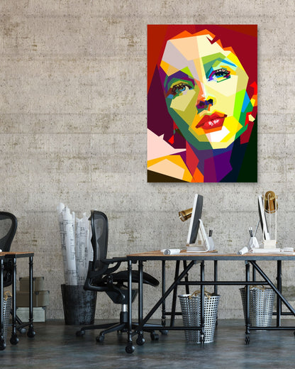 Elizabeth Taylor Pop Art WPAP - @Artkreator
