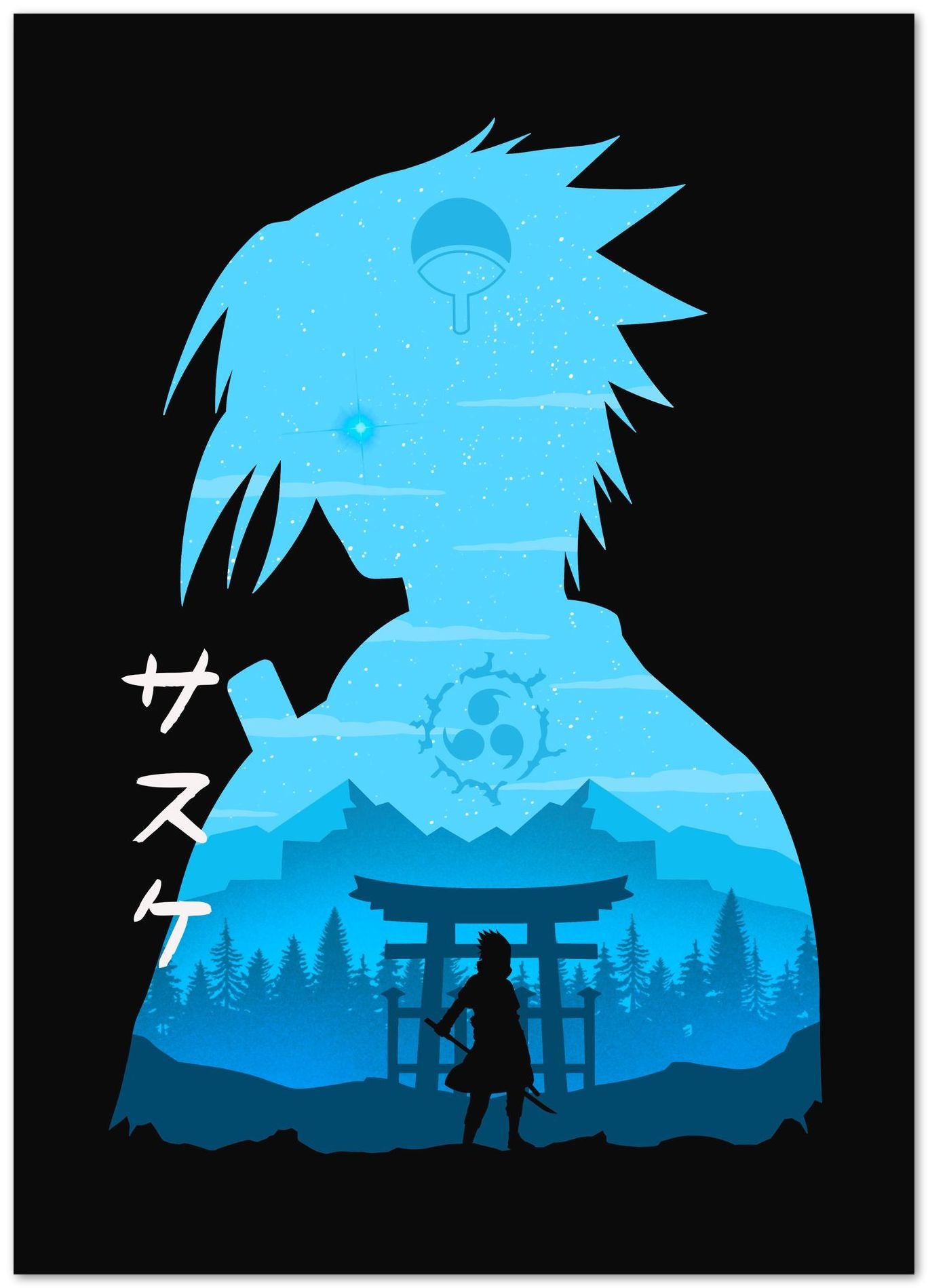 Minimalist Sasuke - @MyKido