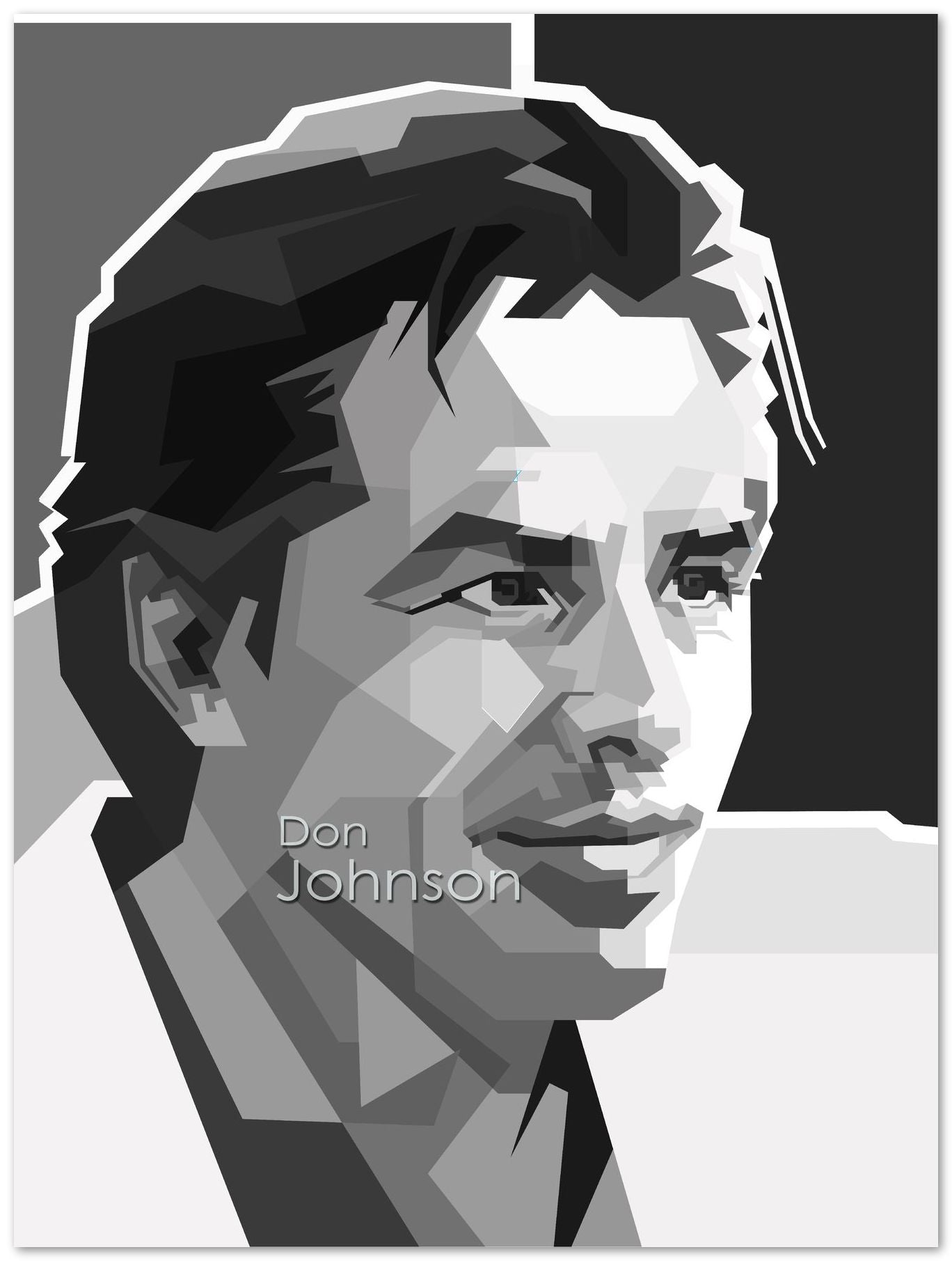 Don Johnson Actor Blackwhite - @Artkreator