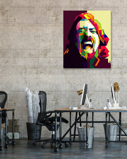 Dave Grohl Pop Art WPAP - @Artkreator