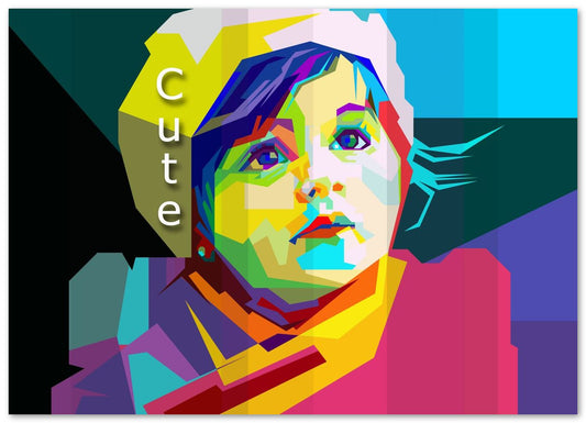 Girl Cute Pop Art WPAP - @Artkreator