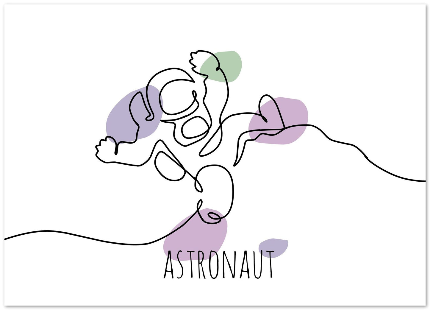 astronaut line art - @msheltyan