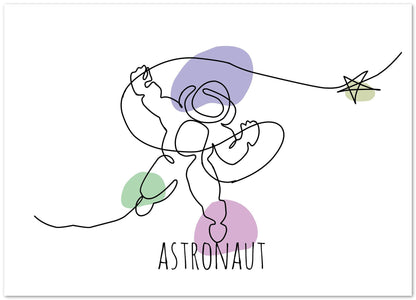 astronaut lineart - @msheltyan