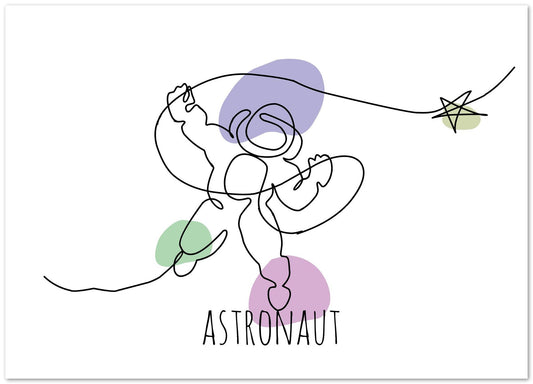 astronaut lineart - @msheltyan