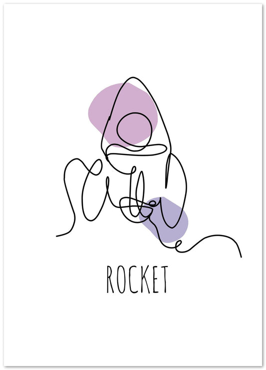 lineart rocket to space - @msheltyan