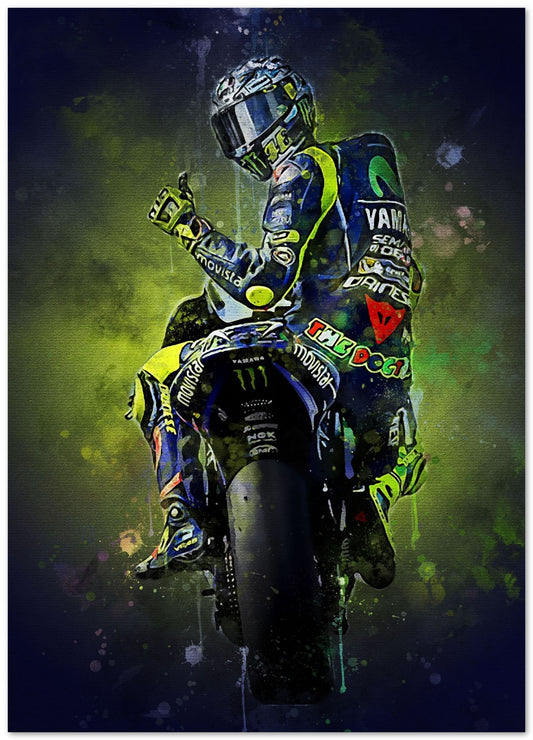 valentino rossi in watercolors art - @Baracca