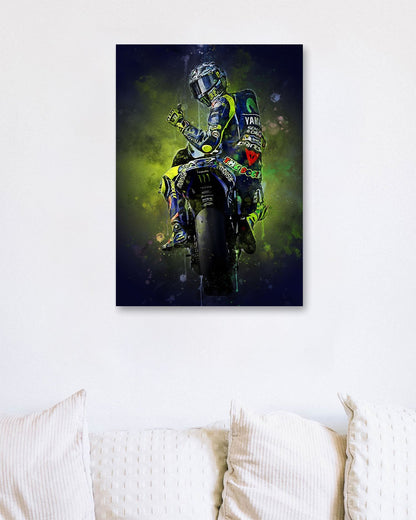 valentino rossi in watercolors art - @Baracca