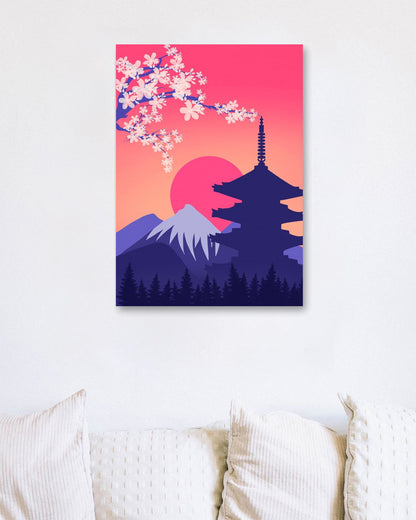 Japanese fuji mount and sunset - @elzart