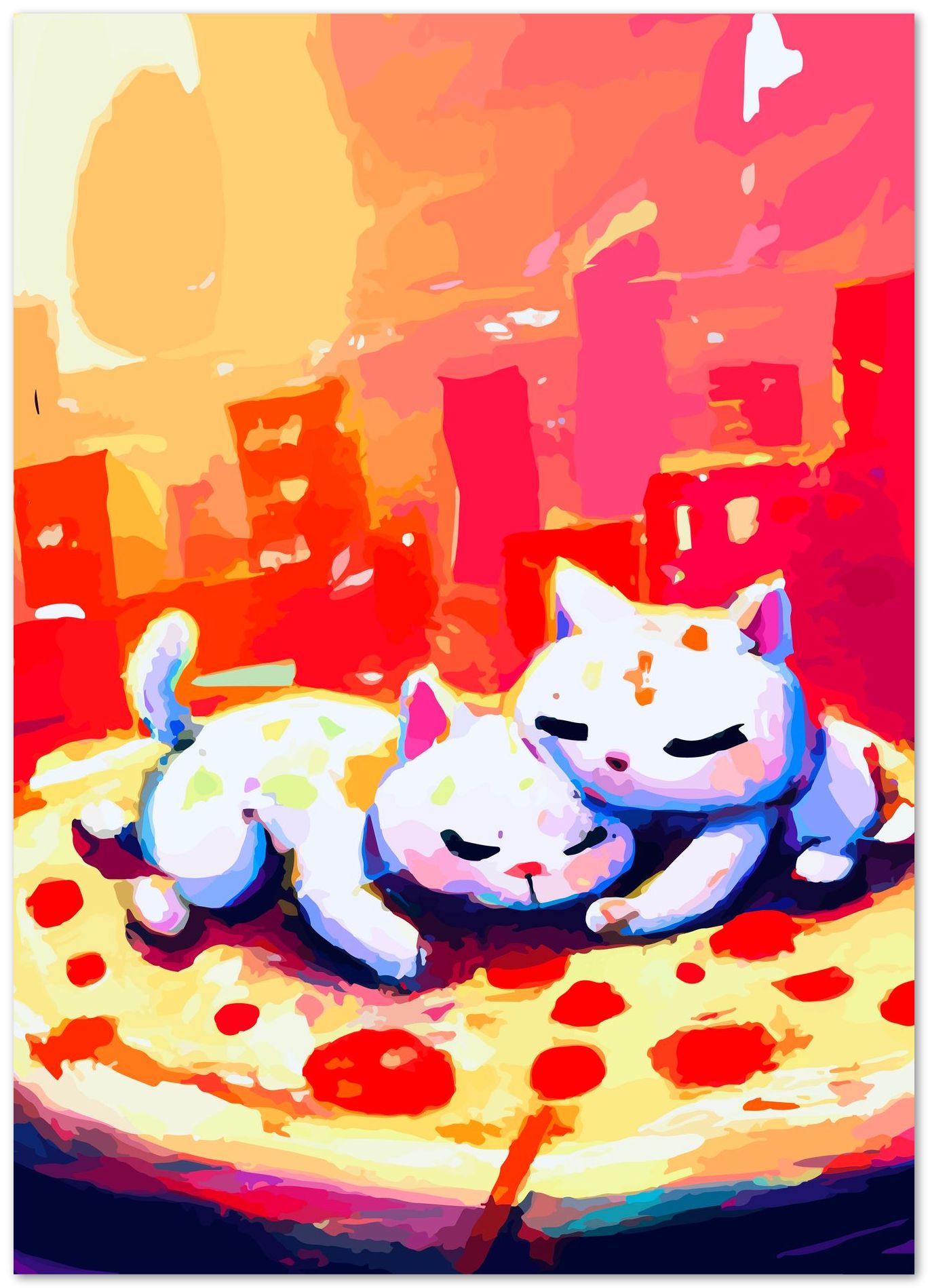 cat in pizza - @elzart