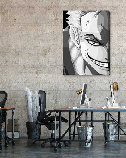 roronoa zoro black and white - @hikenthree