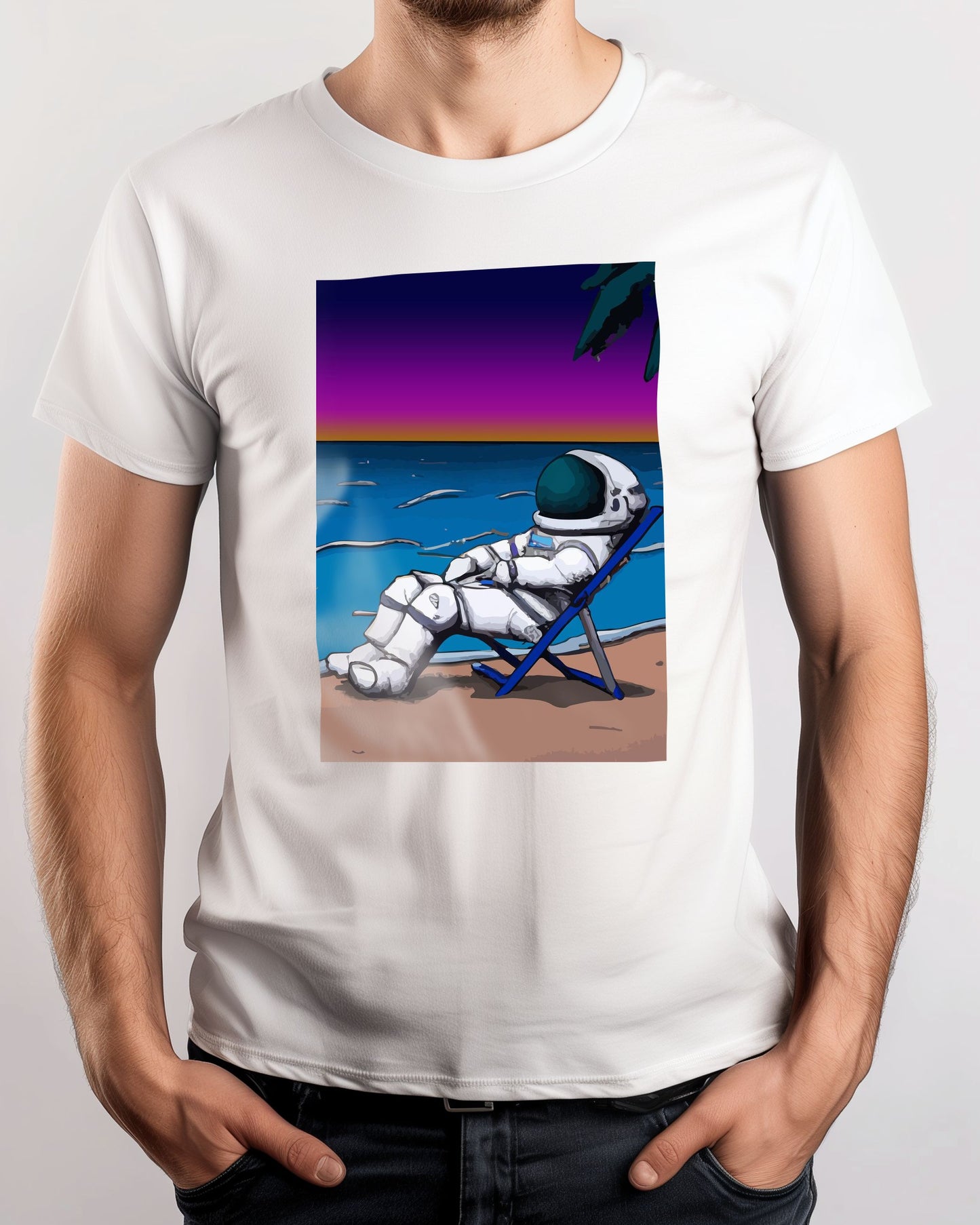 astronaut relaxing in beach - @elzart