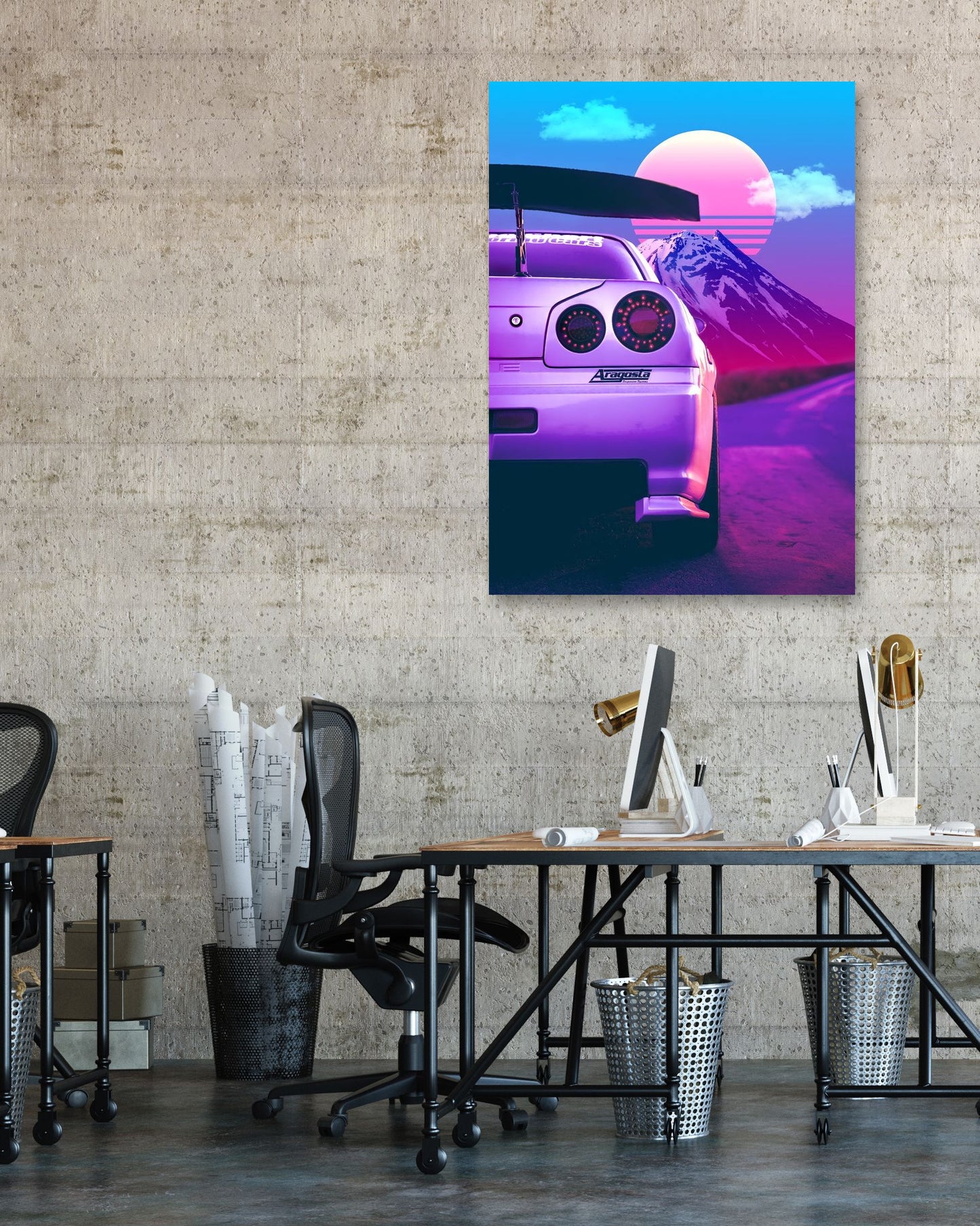 Nissan gtr vaporwave - @dhmsnm