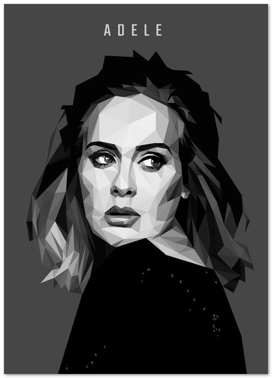 Adele B & W Lowpoly - @YanzGallery