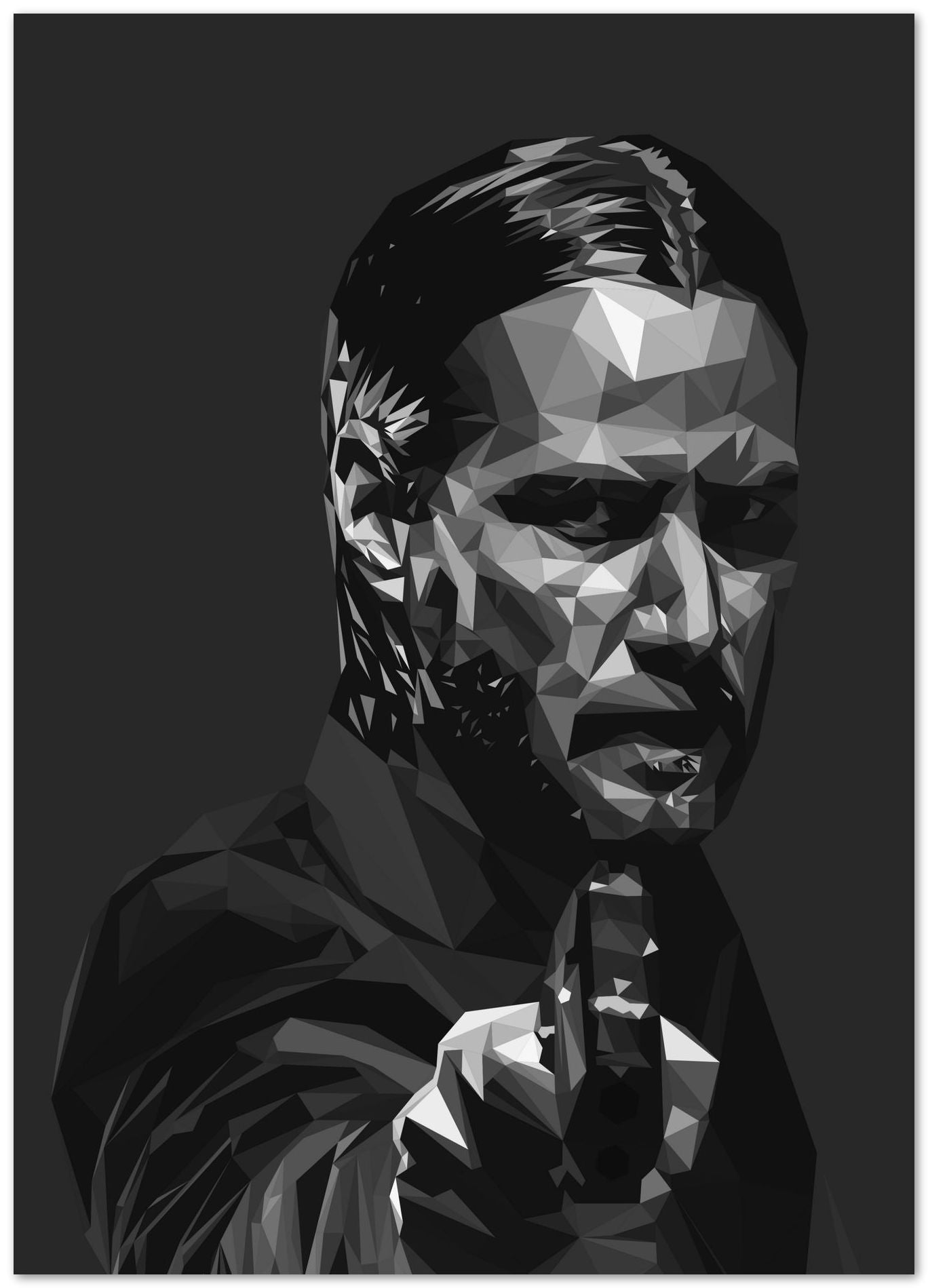 Keanu Reeves B & W Lowpoly - @YanzGallery