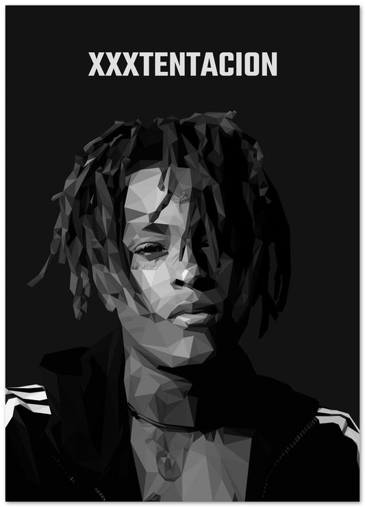 XXX Tentacion B & W Lowpoly - @YanzGallery