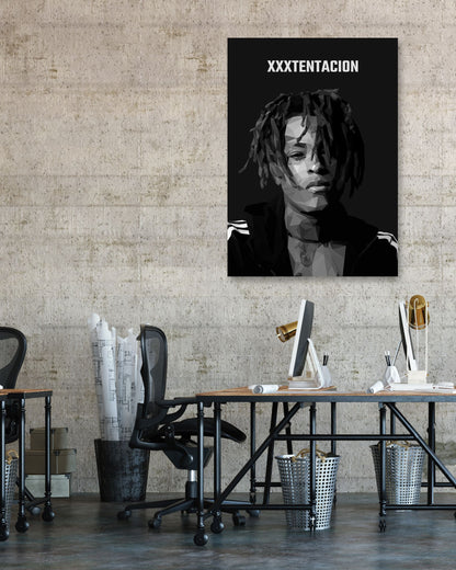 XXX Tentacion B & W Lowpoly - @YanzGallery