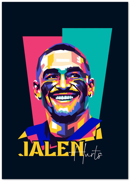 Jalen Hurts wpap pop art - @wpapmalang