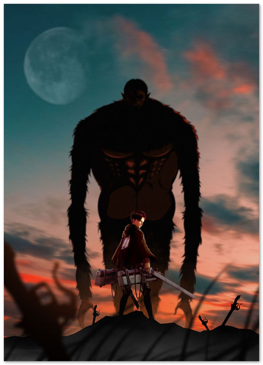 Levi vs Beast Titan - @saufahaqqi