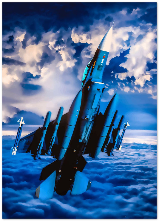 Ace Combat jet fighter blue skies - @SyanArt