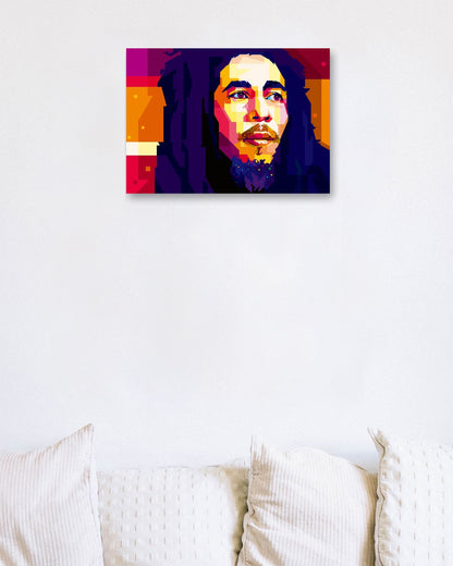 Bob Marley in Wedha's Pop Art Portrait - @WPAPbyiant