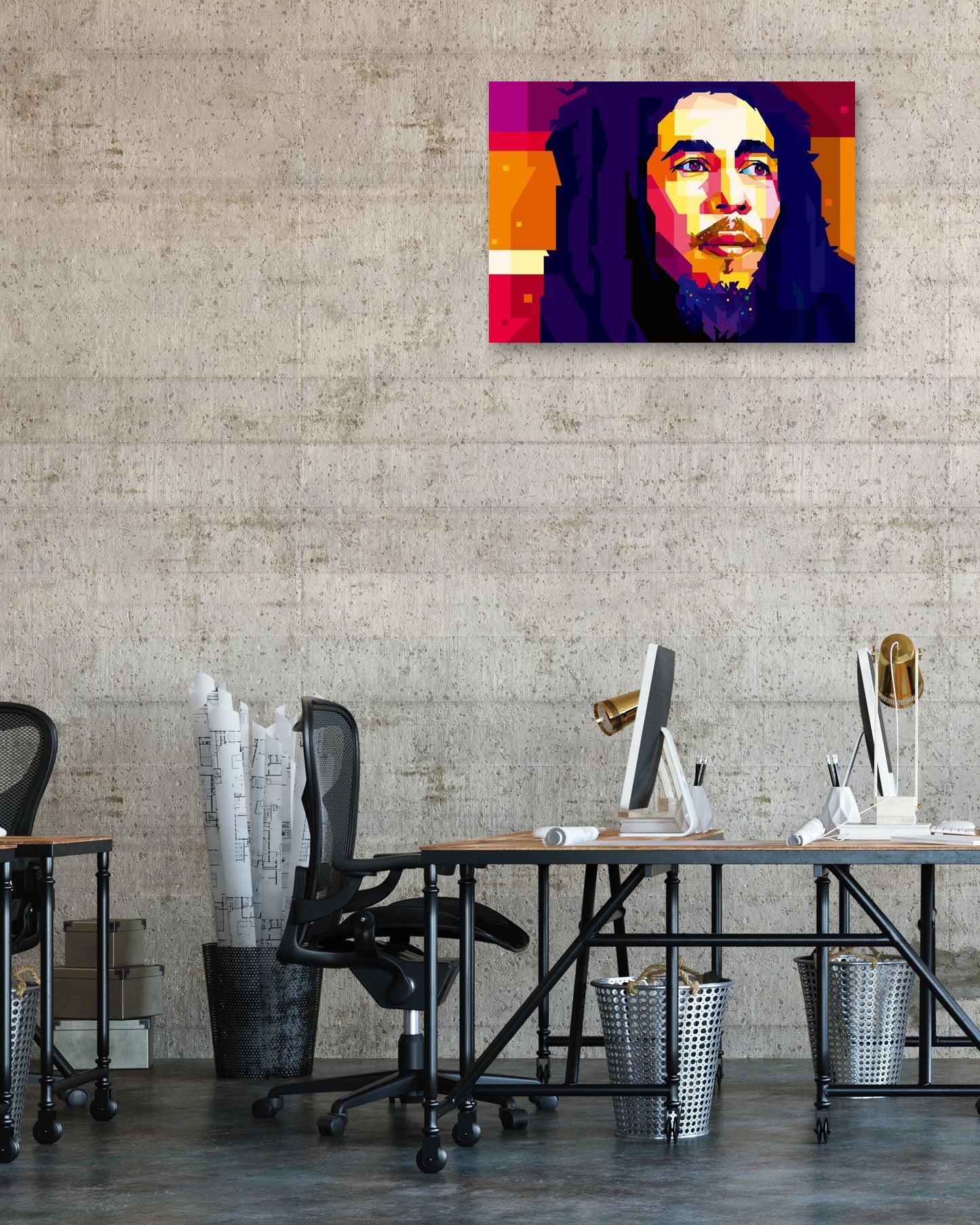 Bob Marley in Wedha's Pop Art Portrait - @WPAPbyiant